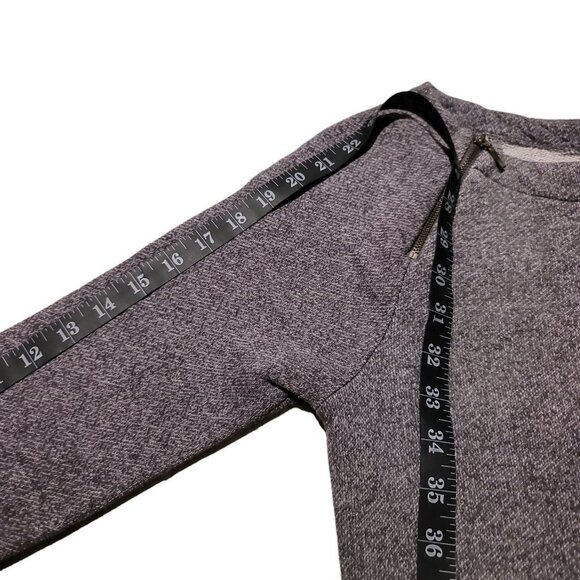 Ann Taylor Loft Grey Zipper Accented Sweatshirt Size Small - Picture 8 of 9